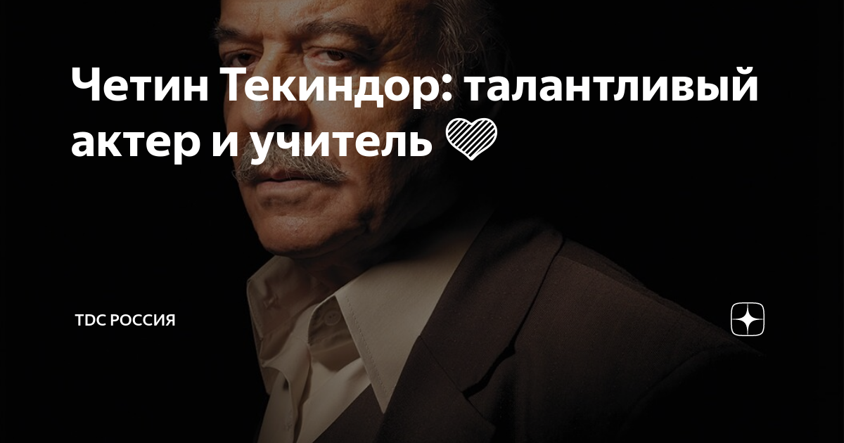 Четин Текиндор: талантливый актер и учитель 💜 | TDC Россия | Дзен