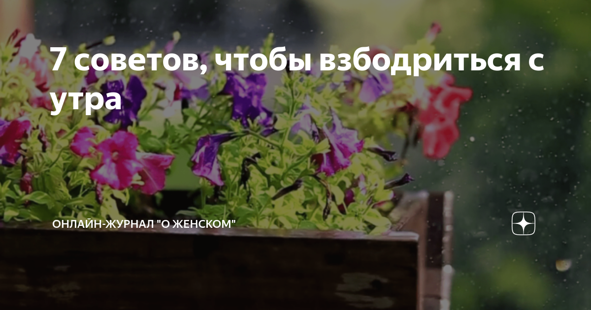 7 советов, чтобы взбодриться с утра | "о Женском" онлайн-журнал | Дзен