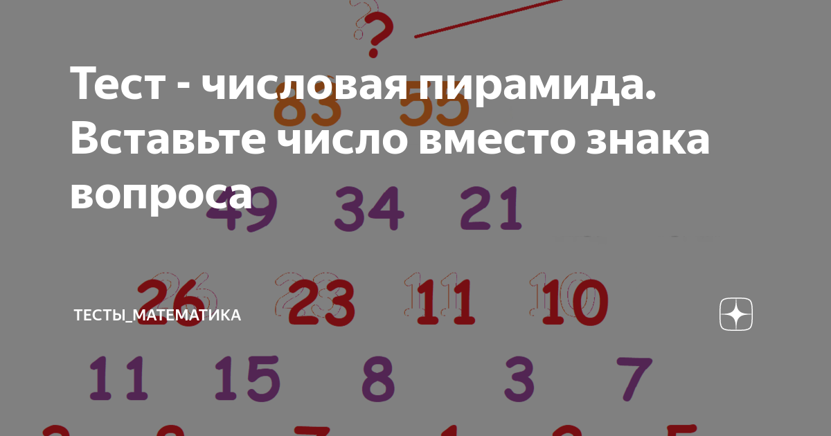 Тест числовая информация