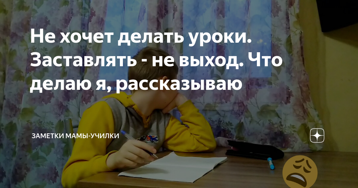 Не хочет делать уроки Заставлять - не выход Что делаю я, рассказываю