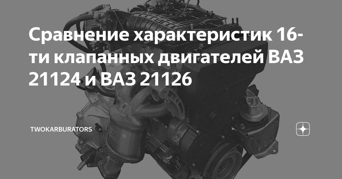 Сравнение характеристик 16-ти клапанных двигателей ВАЗ 21124 и ВАЗ ...