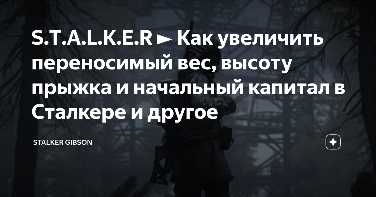 Как увеличить переносимый вес в сталкере зов припяти