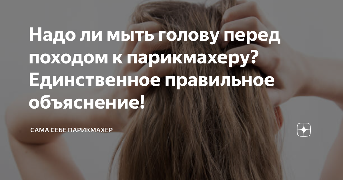 Надо ли мыть голову перед походом к парикмахеру? Единственное ...