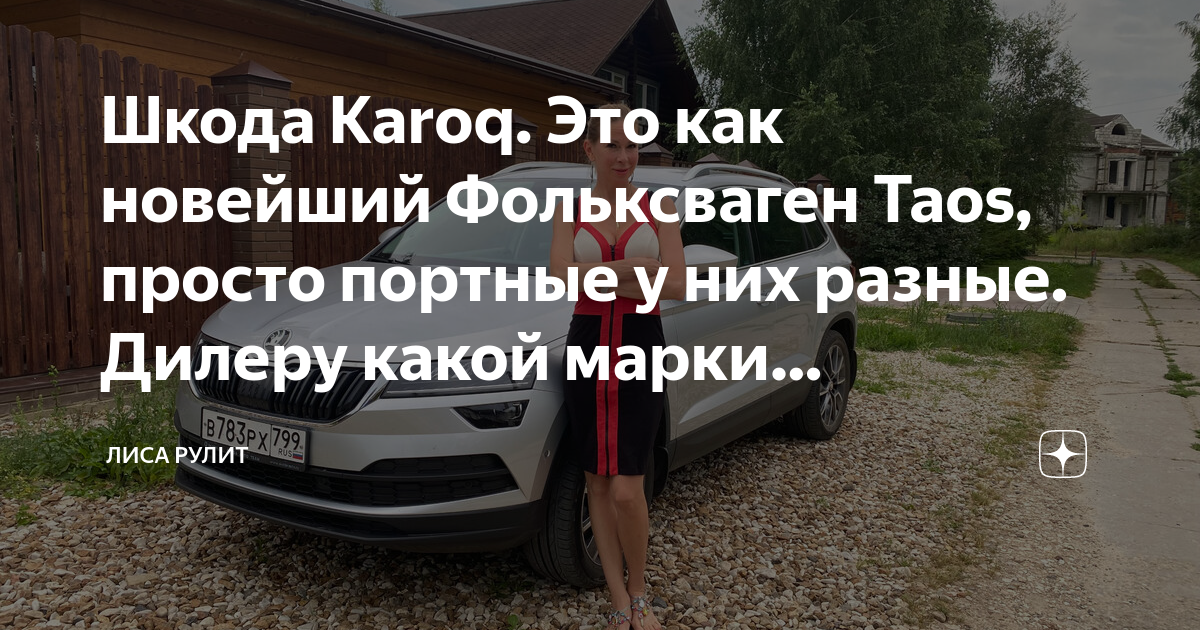 Шкода Karoq. Это как новейший Фольксваген Taos, просто портные у них ...