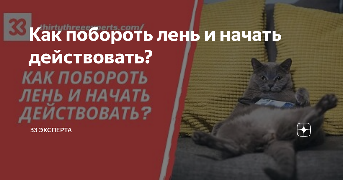 Как побороть лень и начать действовать? | 33 эксперта | Дзен