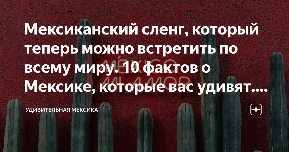 Мексиканский слэнг: как заговорить «по-мексикански»?