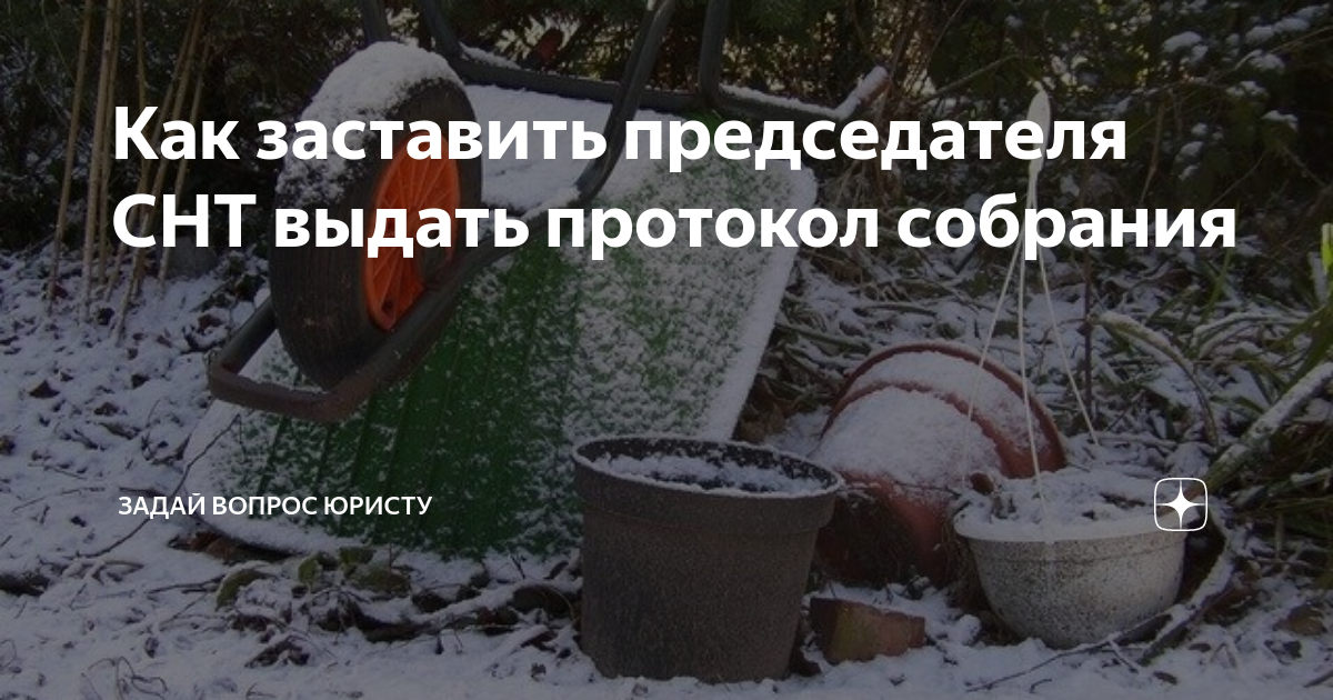 Как заставить председателя СНТ выдать протокол собрания | Юридический ...