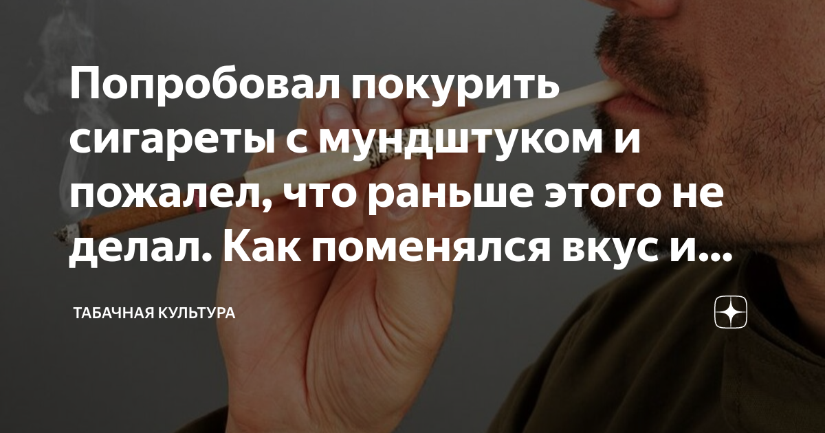 Попробовал покурить сигареты с мундштуком и пожалел, что раньше этого ...