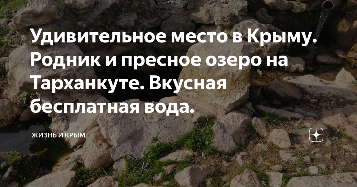 Удивительное место в Крыму. Родник и пресное озеро на Тарханкуте ...