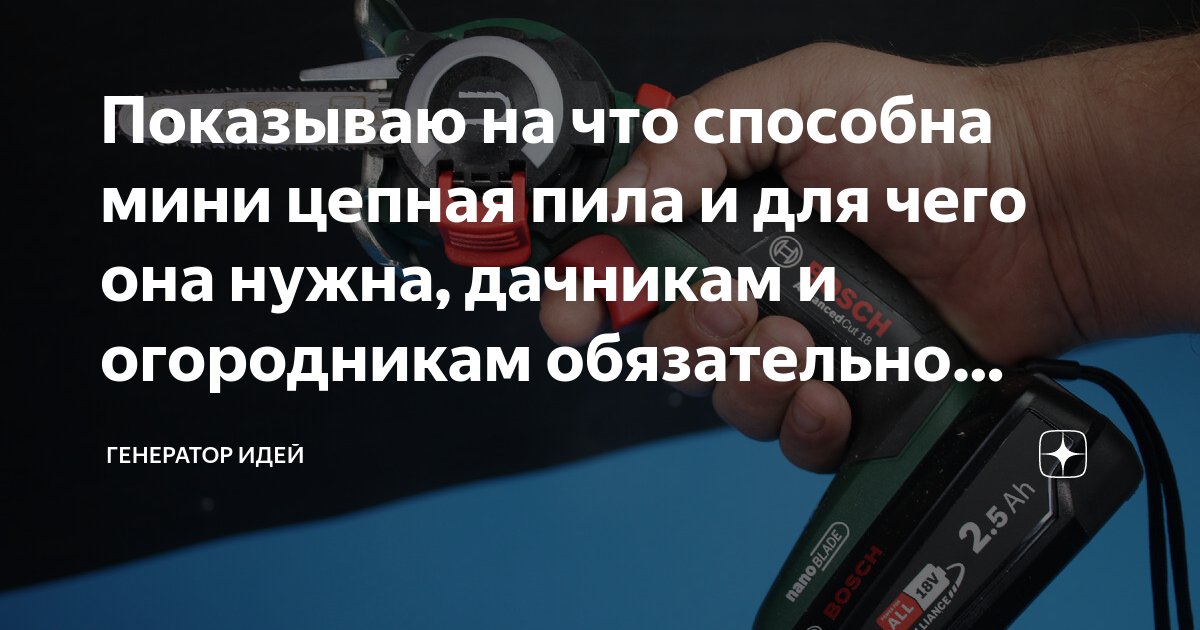 Показываю на что способна мини цепная пила и для чего она нужна ...
