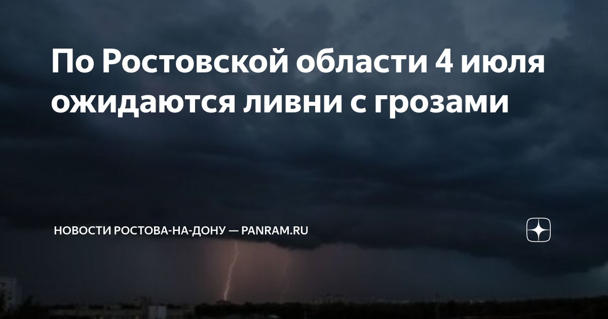 Карта гроз и осадков ростов великий