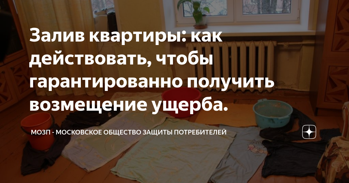 Залив квартиры: как действовать, чтобы гарантированно получить ...