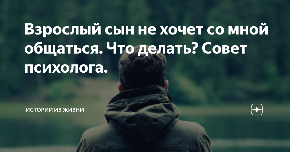 Взрослый сын не хочет со мной общаться. Что делать? Совет психолога. | Истории из жизни | Дзен