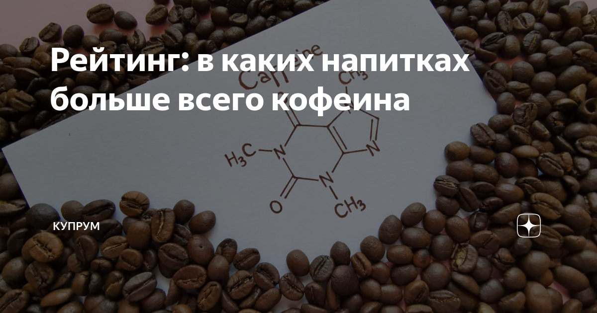 Рейтинг: в каких напитках больше всего кофеина | Купрум | Дзен