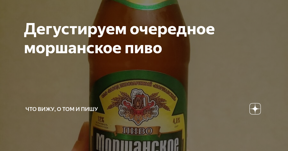 Дегустируем очередное моршанское пиво | С поварёшкою и пивом ...