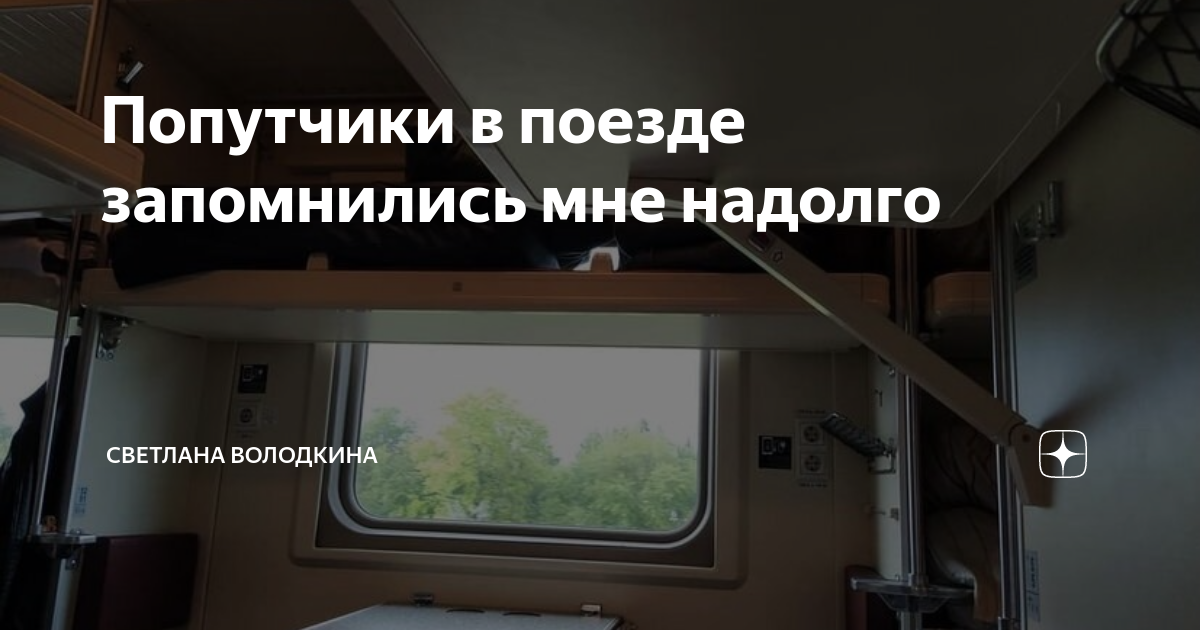 Попутчики в поезде запомнились мне надолго | Светлана Володкина | Дзен