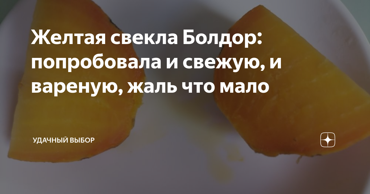 Желтая свекла Болдор: попробовала и свежую, и вареную, жаль что мало ...