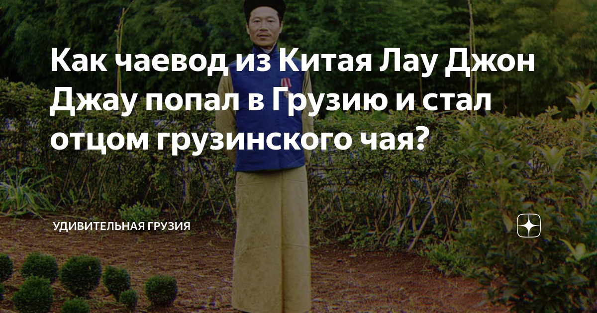 Как чаевод из Китая Лау Джон Джау попал в Грузию и стал отцом ...