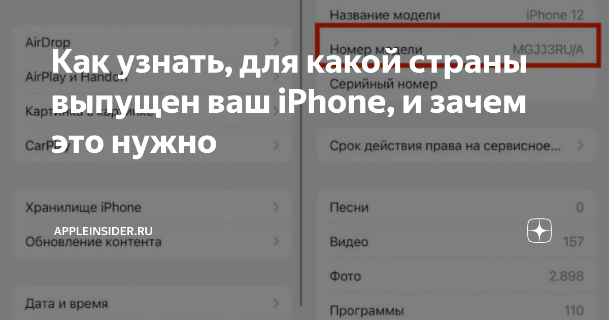 как посмотреть для какой страны сделан iphone