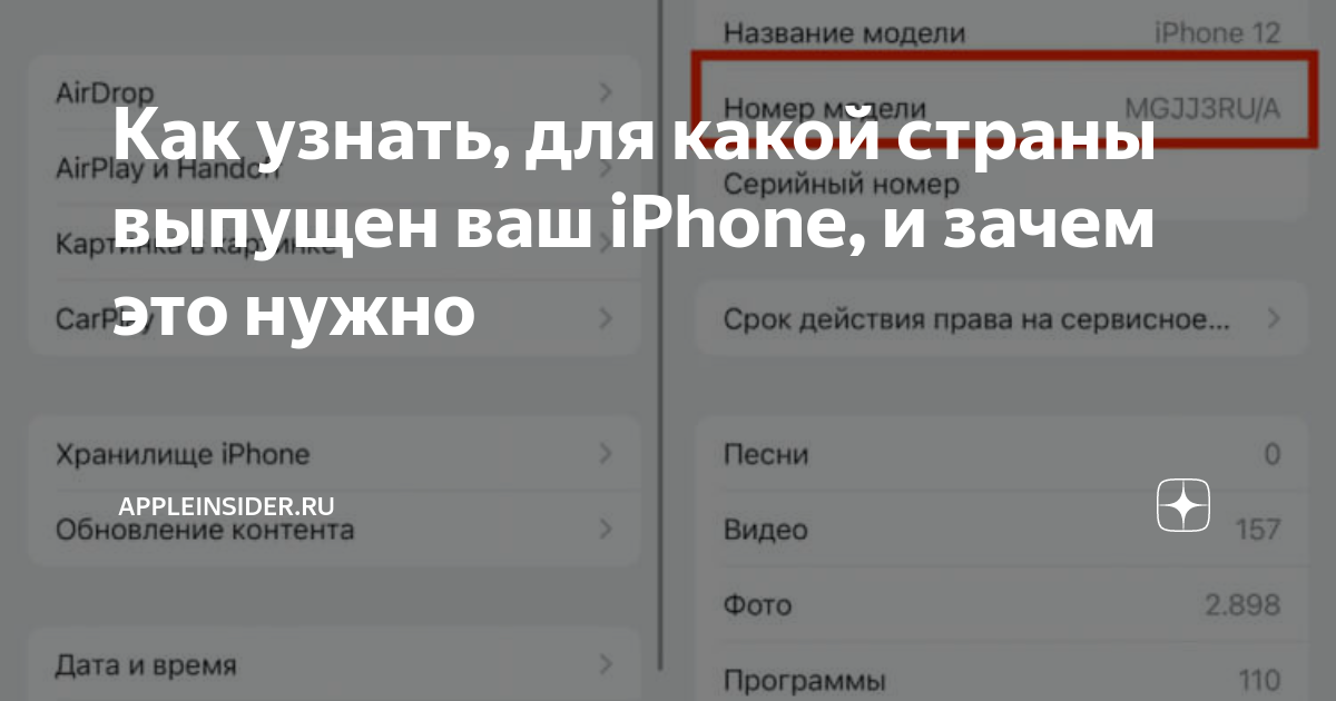 Как узнать страну происхождения iPhone