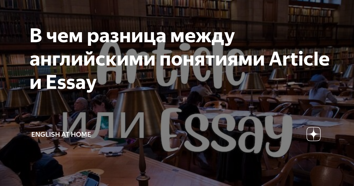 В чем разница между английскими понятиями Article и Essay | English at ...