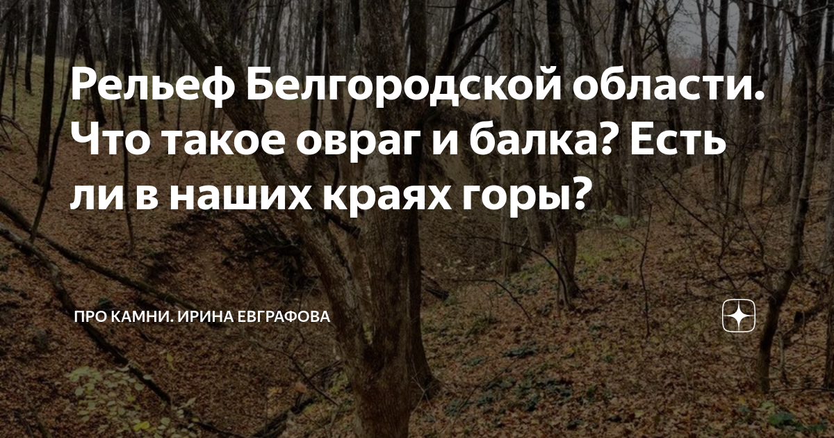 что такое овраг и балка