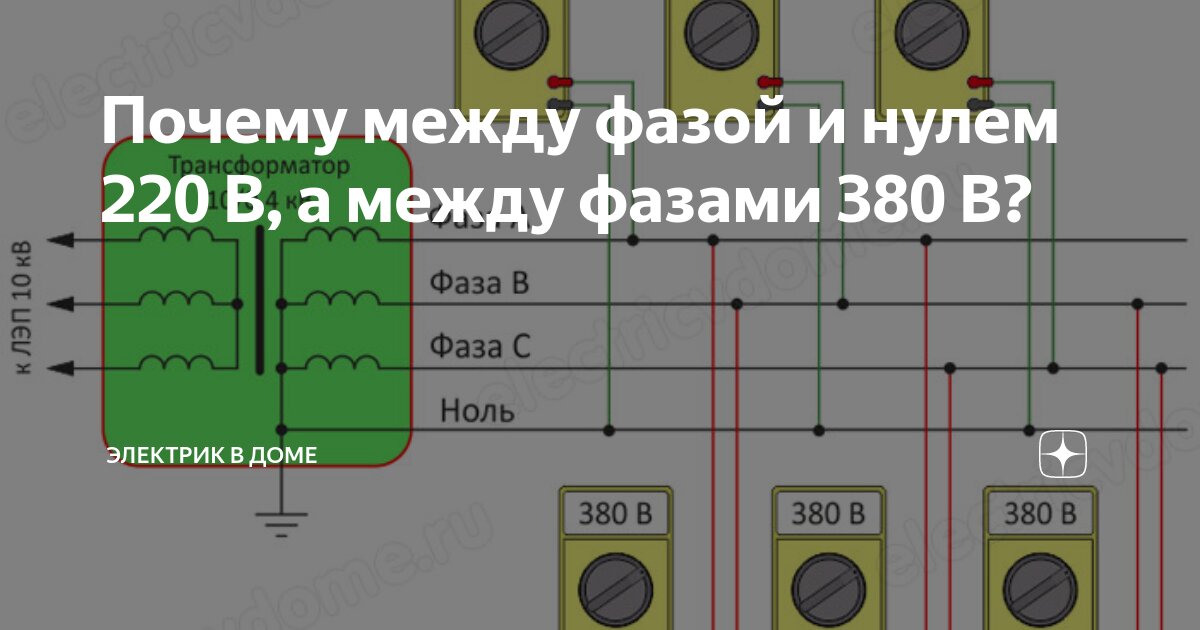 Сколько между фазами