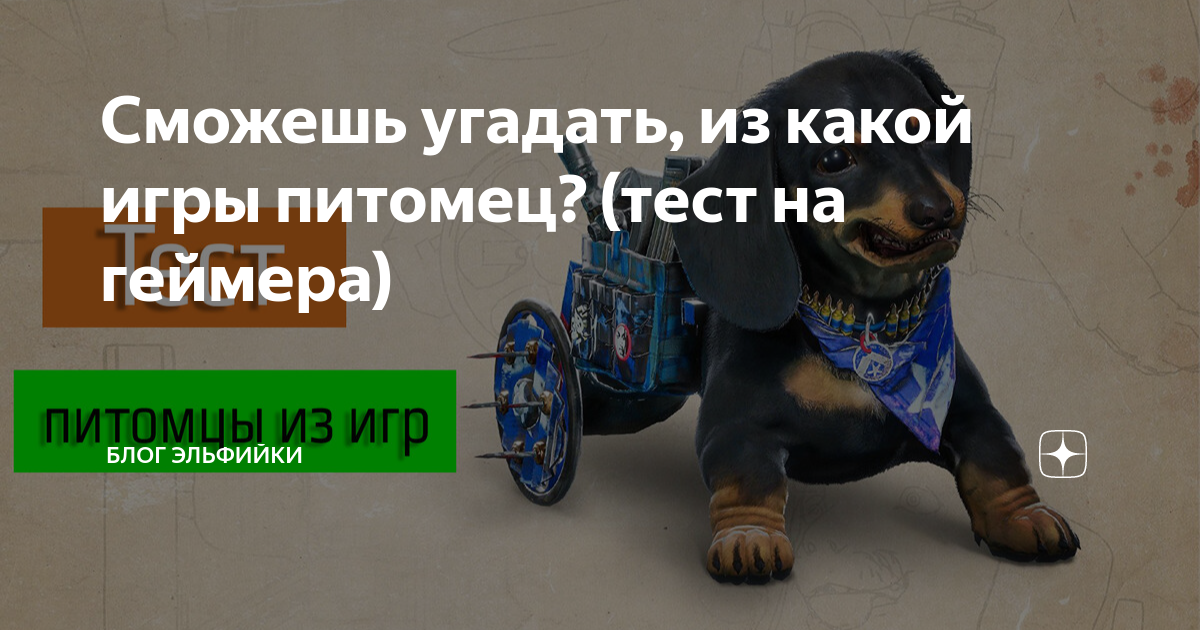 Сможешь угадать, из какой игры питомец? (тест на геймера) | Блог ...