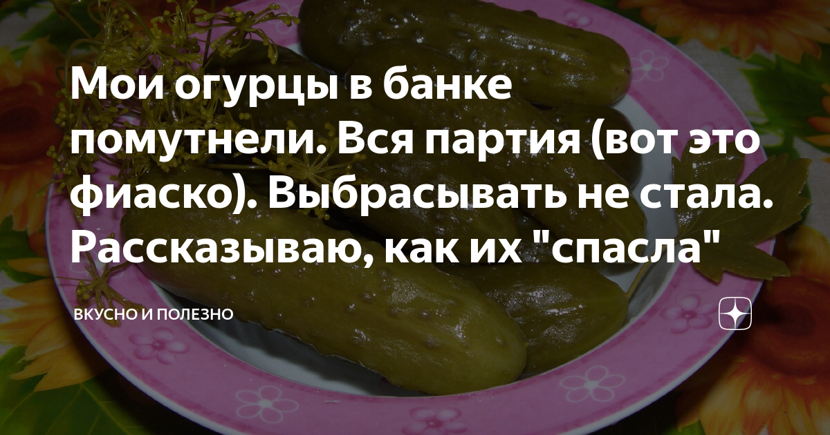 Как спасти банки с помутневшими огурцами