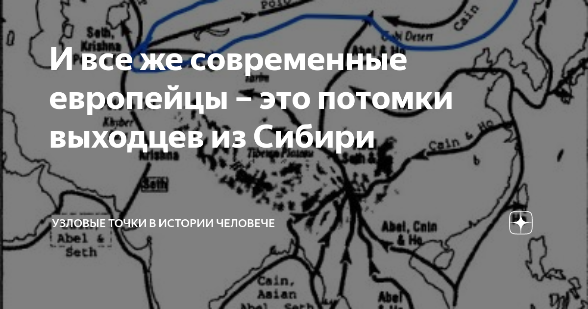 И все же современные европейцы – это потомки выходцев из Сибири ...
