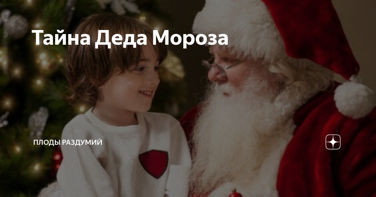 Тайна Деда Мороза | Плоды раздумий | Дзен