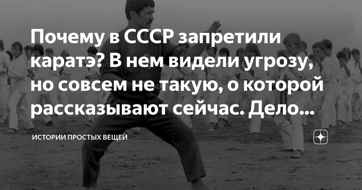 Почему в СССР было запрещено заниматься карате?