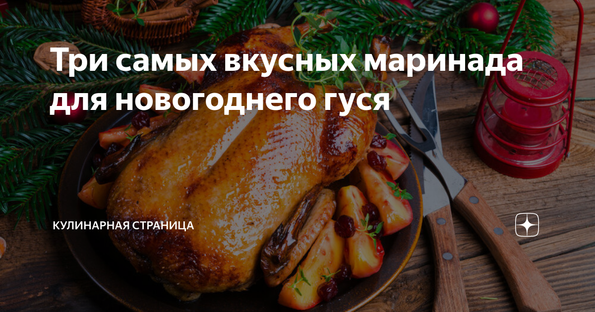 Маринад для запекания гуся в духовке — рецепт с фото