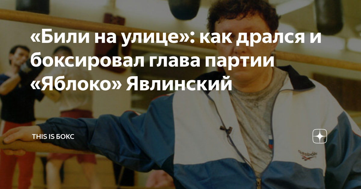 «Били на улице»: как дрался и боксировал глава партии «Яблоко ...