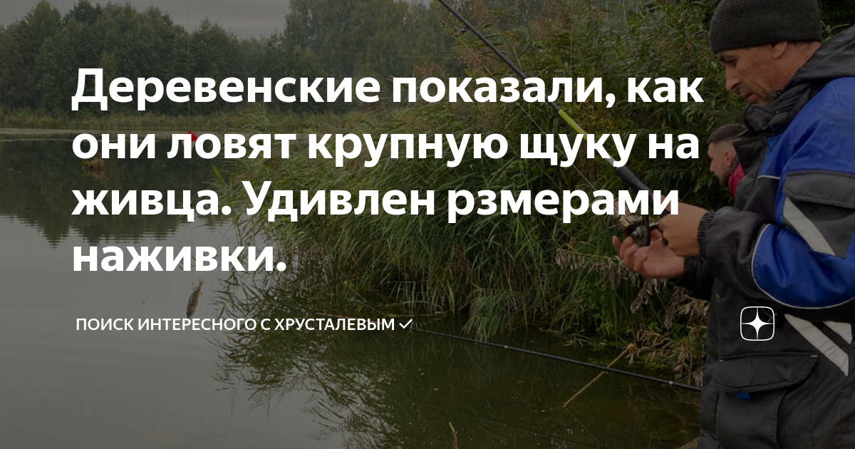 Деревенские показали, как они ловят крупную щуку на живца. Удивлен ...