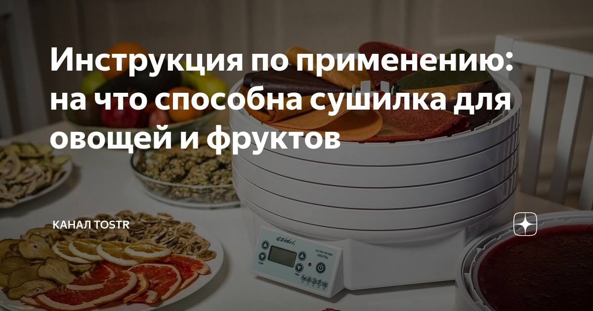 Инструкция по применению: на что способна сушилка для овощей и фруктов ...