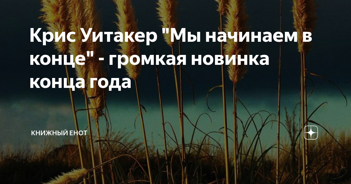 Крис Уитакер "Мы начинаем в конце" - громкая новинка конца года ...