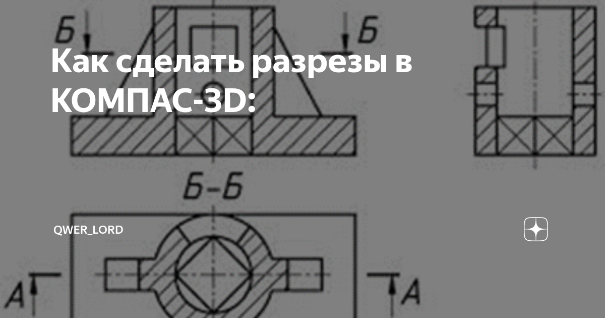 Местный разрез в компасе 3d