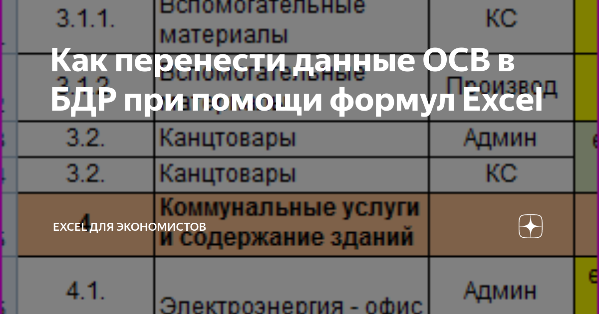 Как перенести данные ОСВ в БДР при помощи формул Excel | Excel для ...