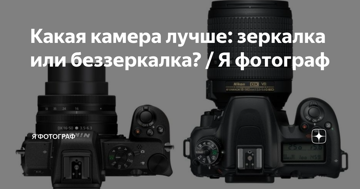 Какая камера лучше: зеркалка или беззеркалка? / Я фотограф | Я фотограф ...