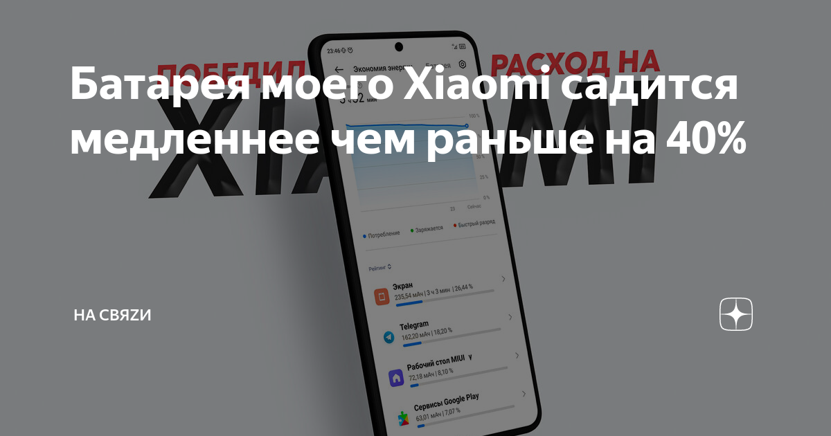 Xiaomi садиться батареи. На СВЯZИ дзен.