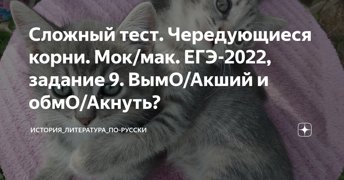 Сложный тест. Чередующиеся корни. Мок/мак. ЕГЭ-2022, задание 9. ВымО ...