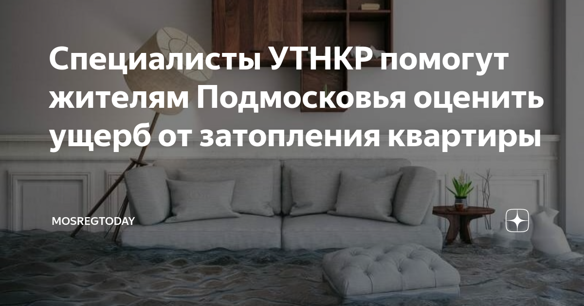 Специалисты УТНКР помогут жителям Подмосковья оценить ущерб от ...
