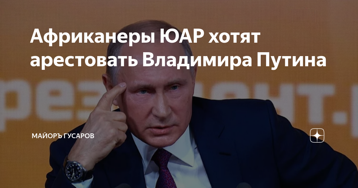 Африканеры ЮАР хотят арестовать Владимира Путина | Майоръ Гусаров | Дзен