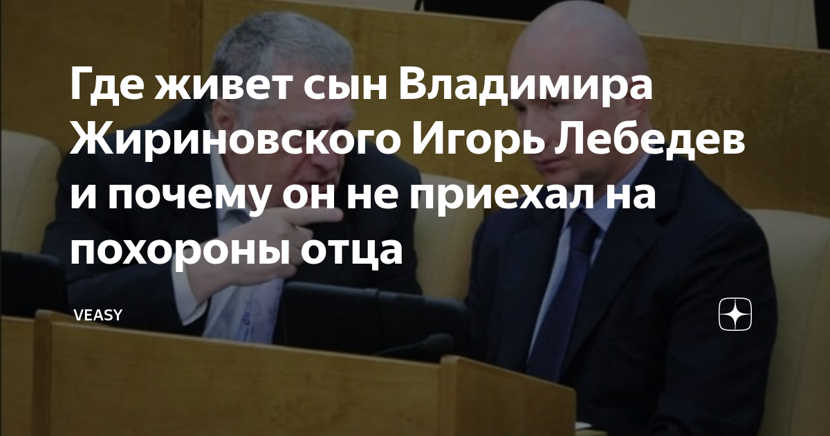 Где живет сын Владимира Жириновского Игорь Лебедев и почему он не ...