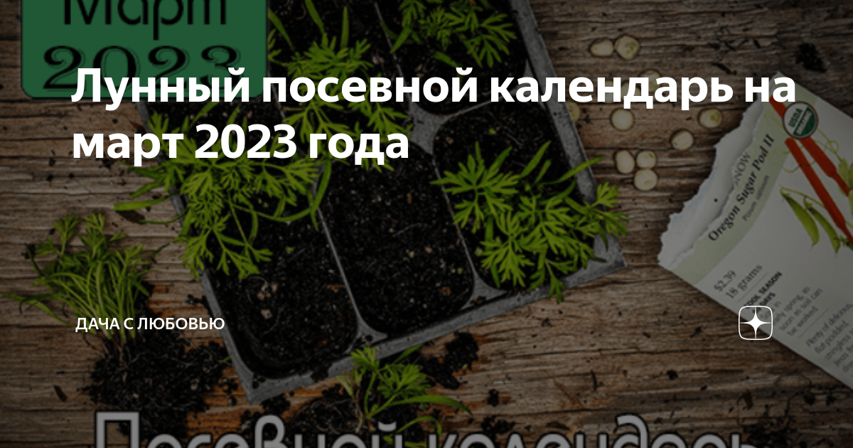 Лунный посевной календарь на март 2023 года | Дача с Любовью к родному ...