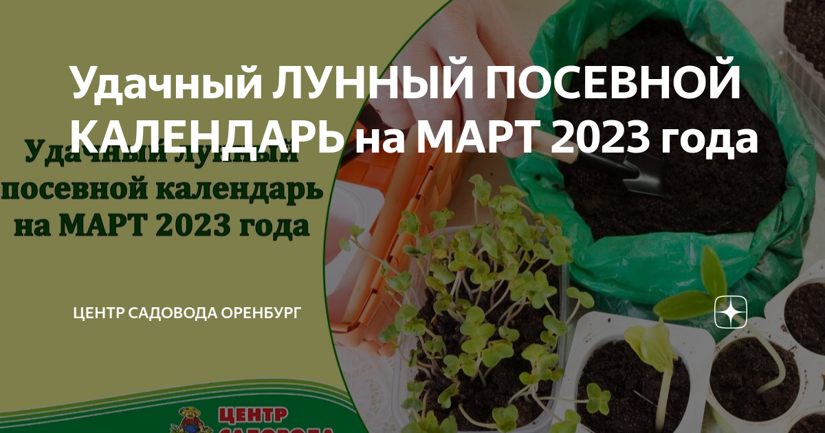 Календарь огородника на март 2023