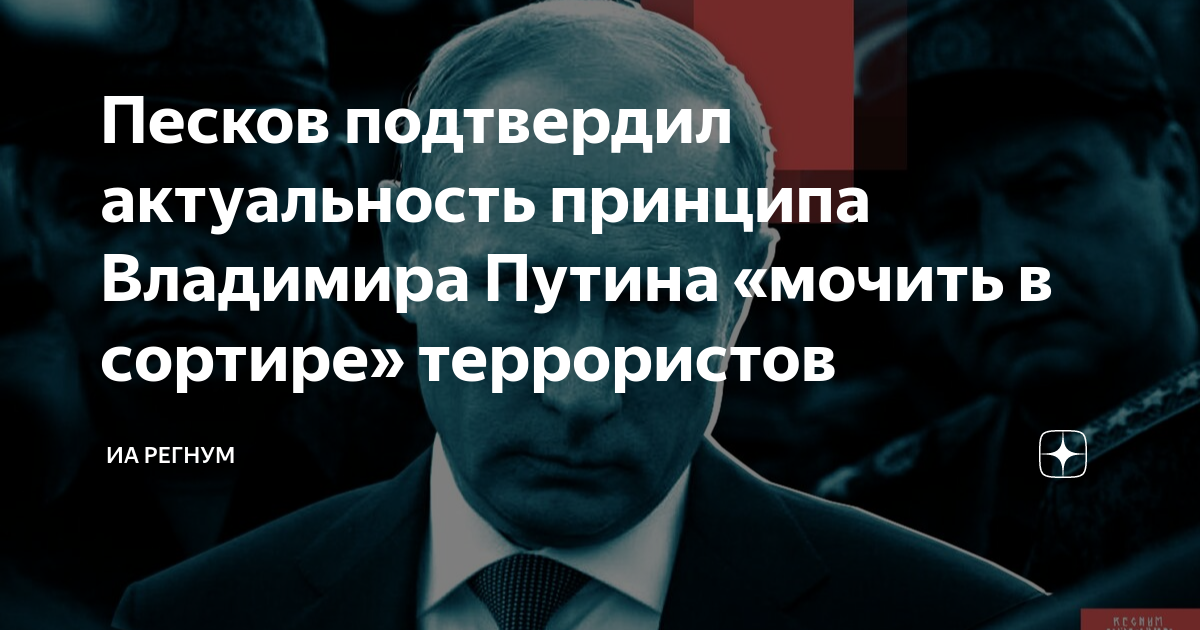 Путин про террористов в туалете