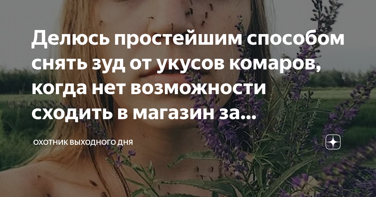 Делюсь простейшим способом снять зуд от укусов комаров, когда нет ...