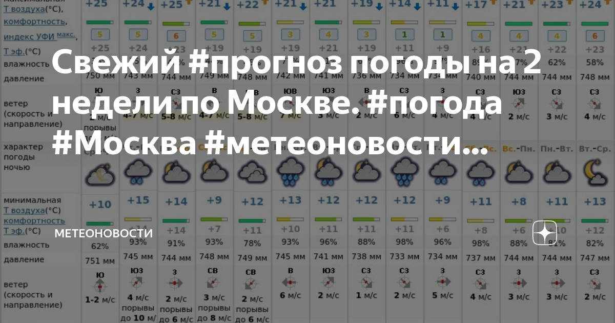 Погода в новой москве на 14 дней